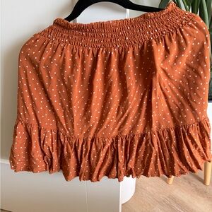 Rip Curl Terracotta Mini Skirt with White Dots